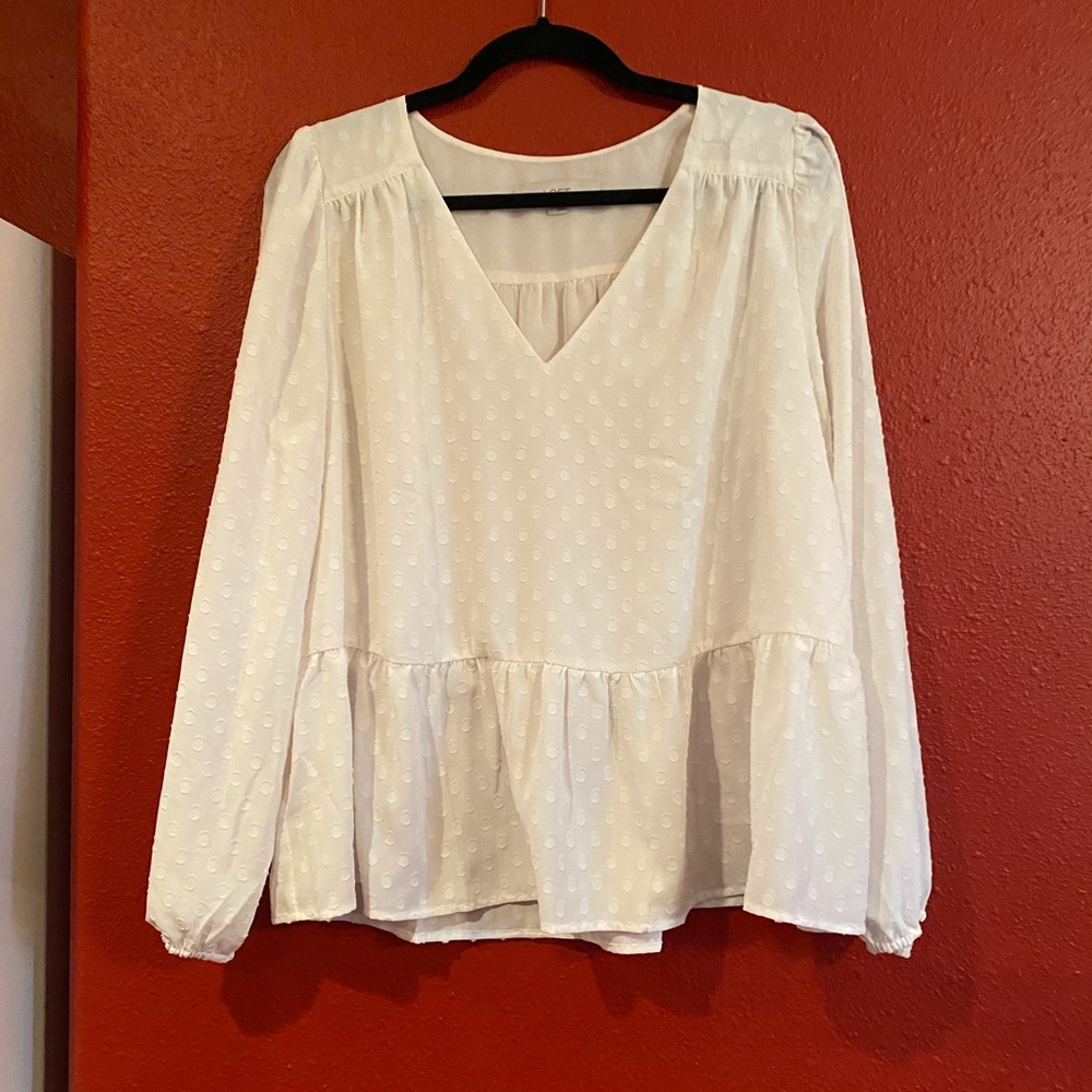 Loft Clip Peplum Blouse